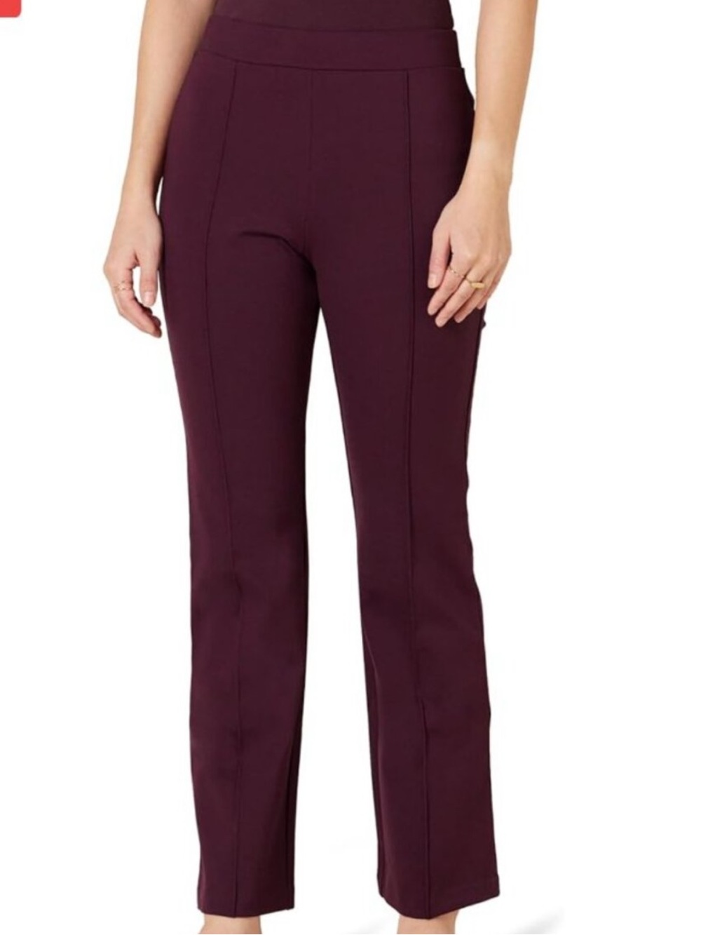 NWT Favorite Daughter Pull On Kick It Cropped Ponte Pant in Vino